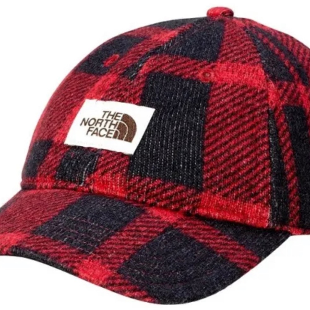 NWT THE NORTH FACE Men’s Gordon Ball Cap  Red Heritage Plaid Wool Adjustable